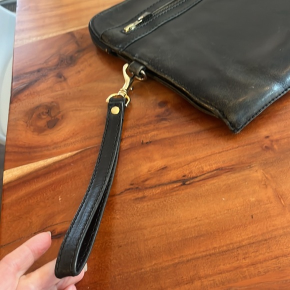 Vintage Men’s Umi Distressed Black Brown Leather Large Zip Portfolio Briefcase - Picture 11 of 14